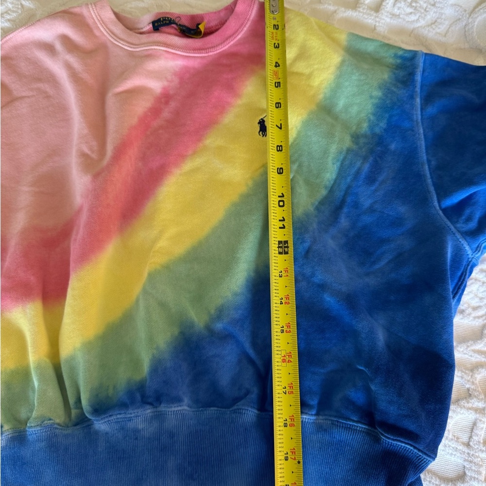 Ralph Lauren Tie-Dye Sweatshirt in Pink, Yellow, Blue, Green - Picture 10 of 10